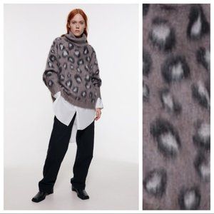 Zara oversized mohair turtleneck sweater size SM
